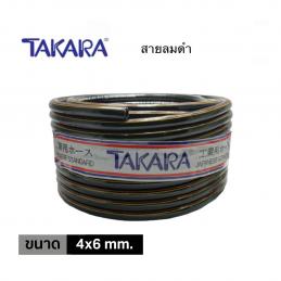 SKI - สกี จำหน่ายสินค้าหลากหลาย และคุณภาพดี | TAKARA สายลม PU สีดำ 4นิ้วx6 (100เมตร)